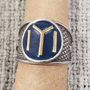 Polished Steel Mens Ring